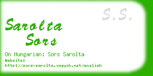 sarolta sors business card